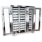 Harloff 3 Column Stainless Medical Storage Cabinet with Double Wide Open Right Column, Glass Doors, Key Lock MSSM83-00GK - alternate 2